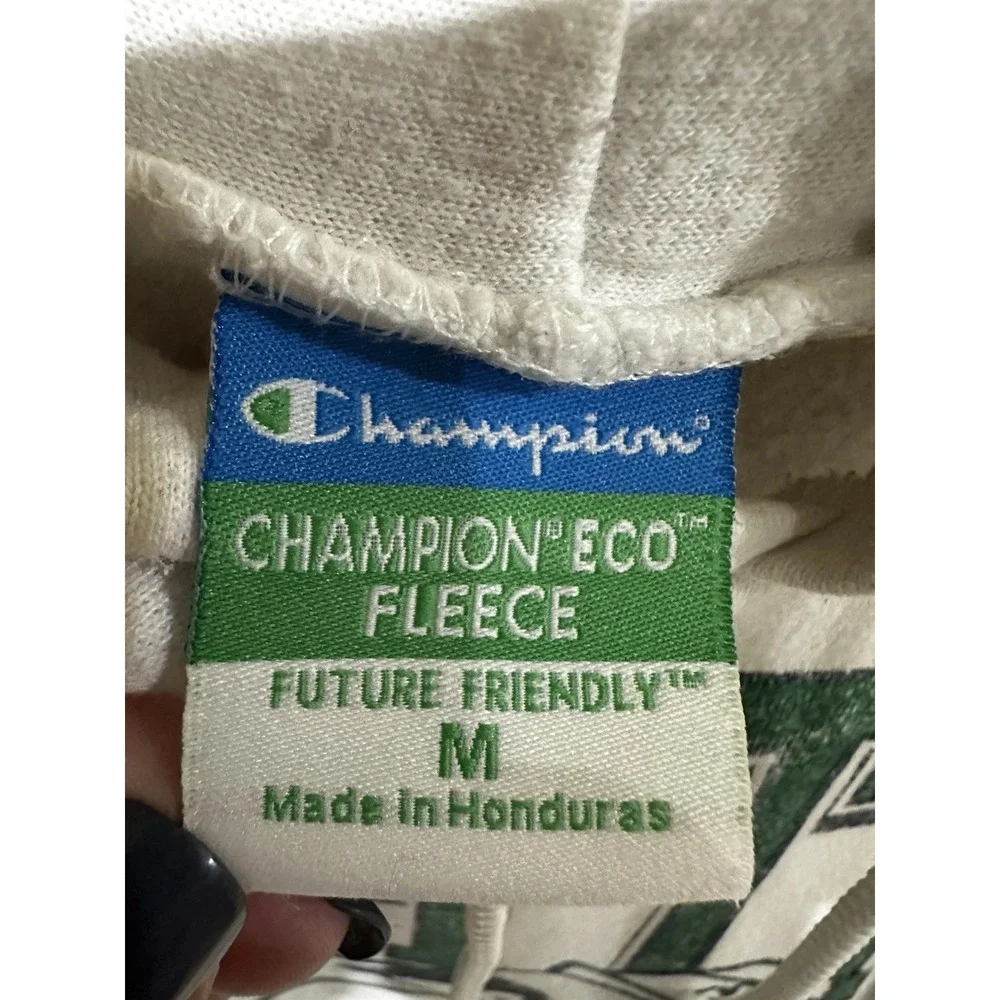 Notre Dame Fighting Irish Champion Hoodie Medium White Eco Fleece Logo‎ Pullover